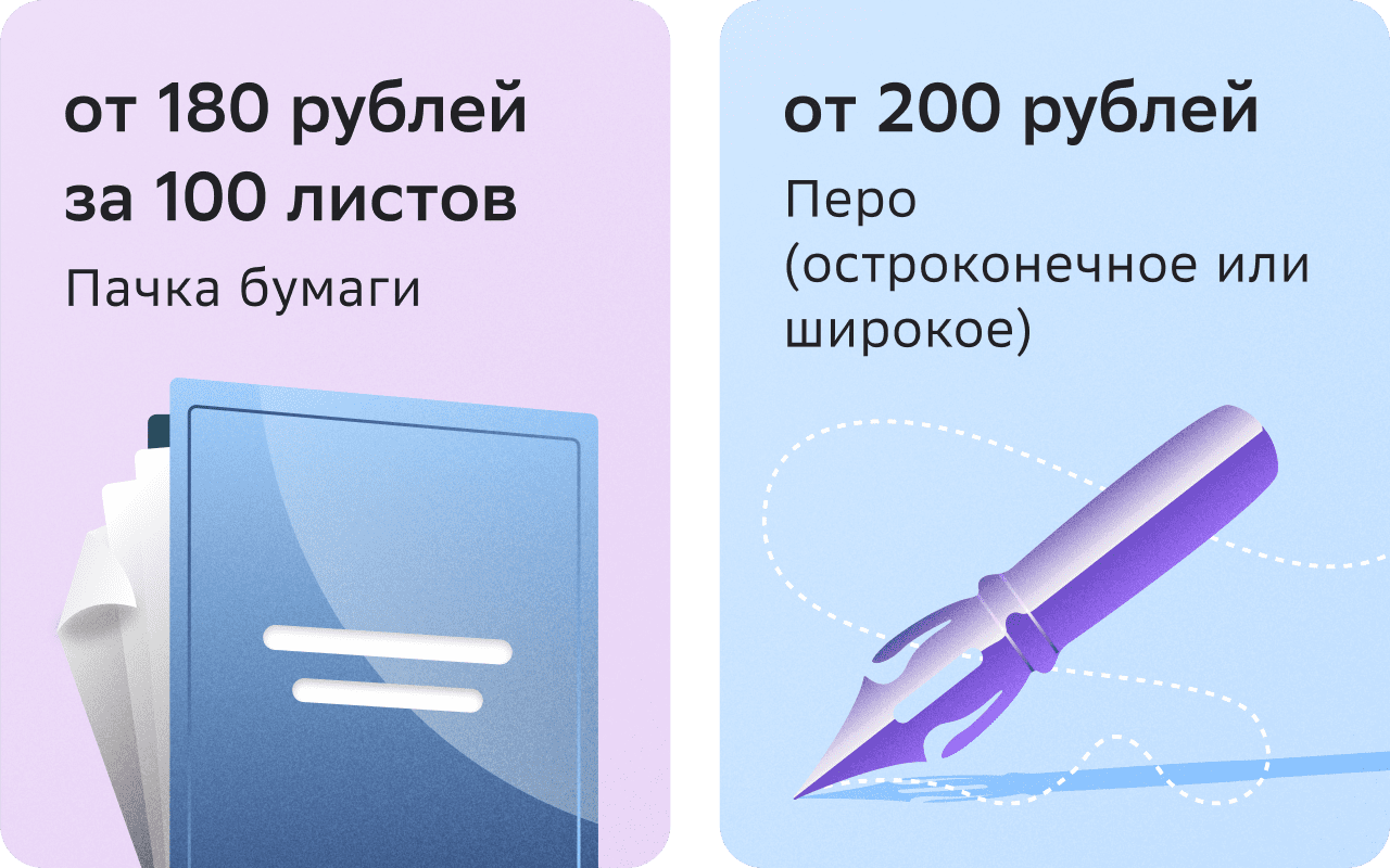 Инструменты каллиграфа инфографика 1